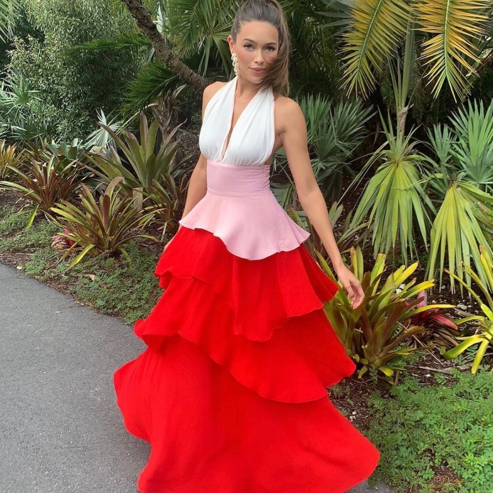 Ruffle maxi dress